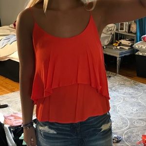 Orange Layered Tank Top